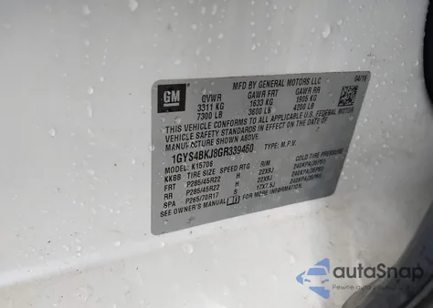 2016 Cadillac Escalade Luxury Collection из США, поврежденный, VIN 1GYS4BKJ8GR339460